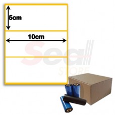 Etiquetas de Papel Couche, 100mm x 50mm + Ribbon Cera 74 Metros